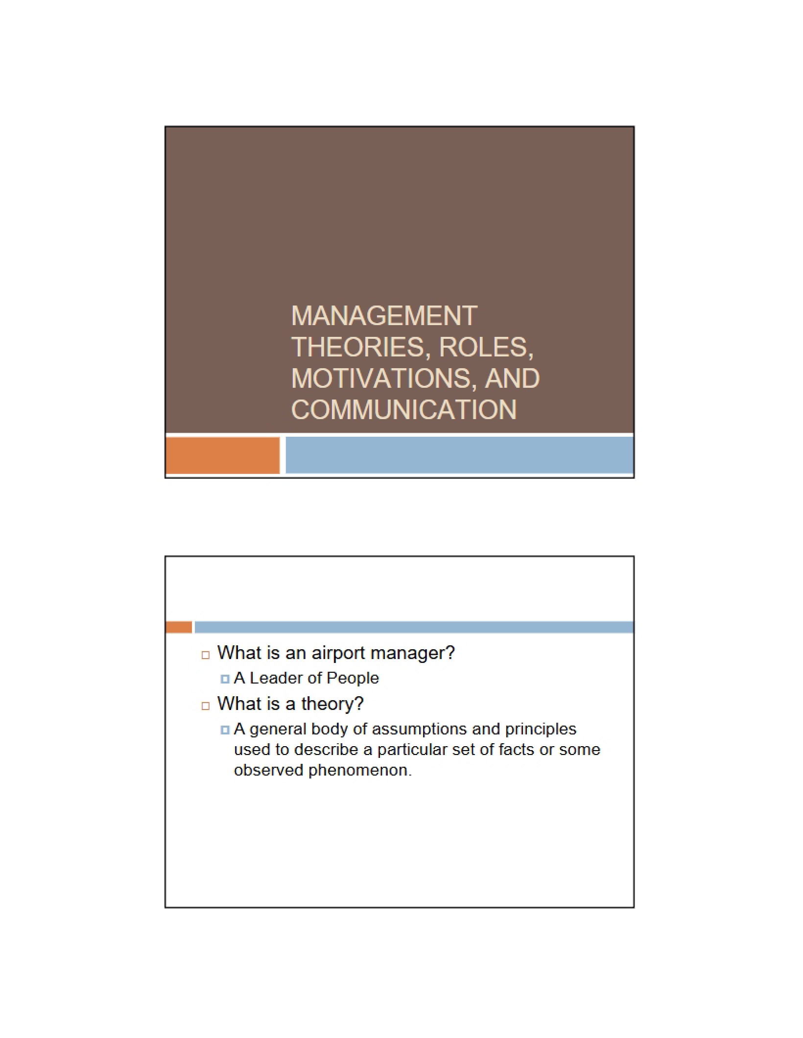 Theories of Management