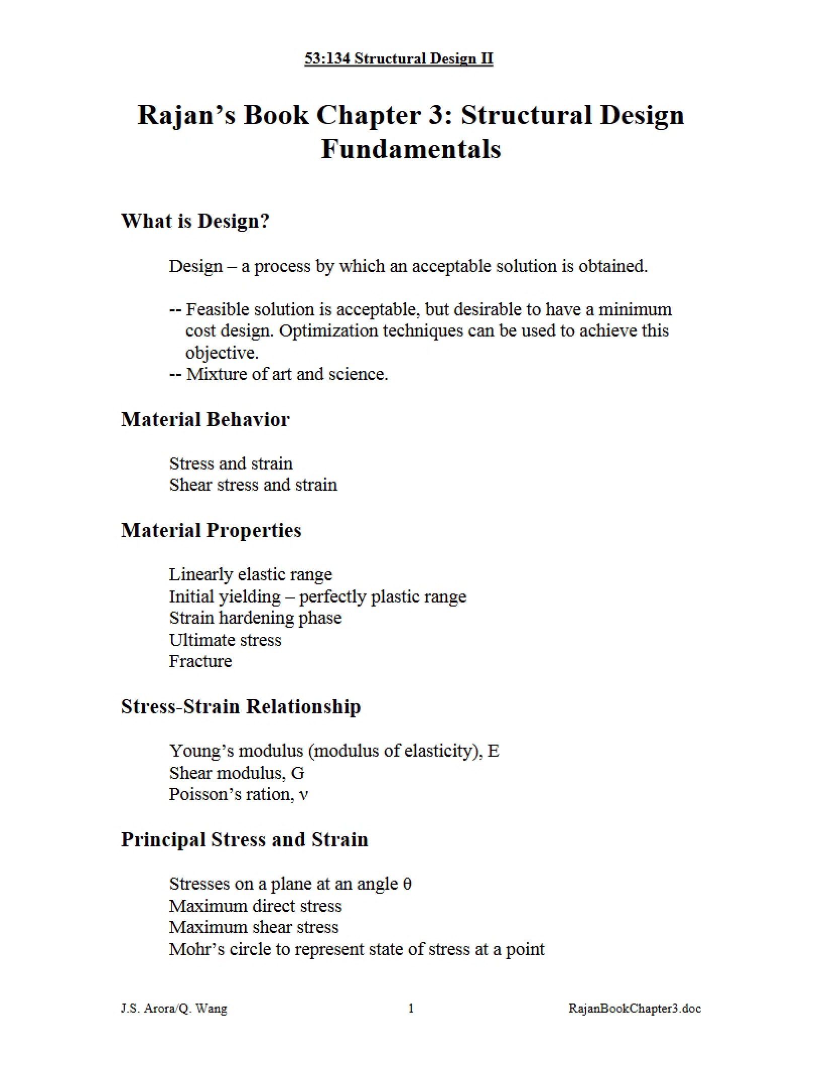 Structural Design Part 2 - CEE 4535