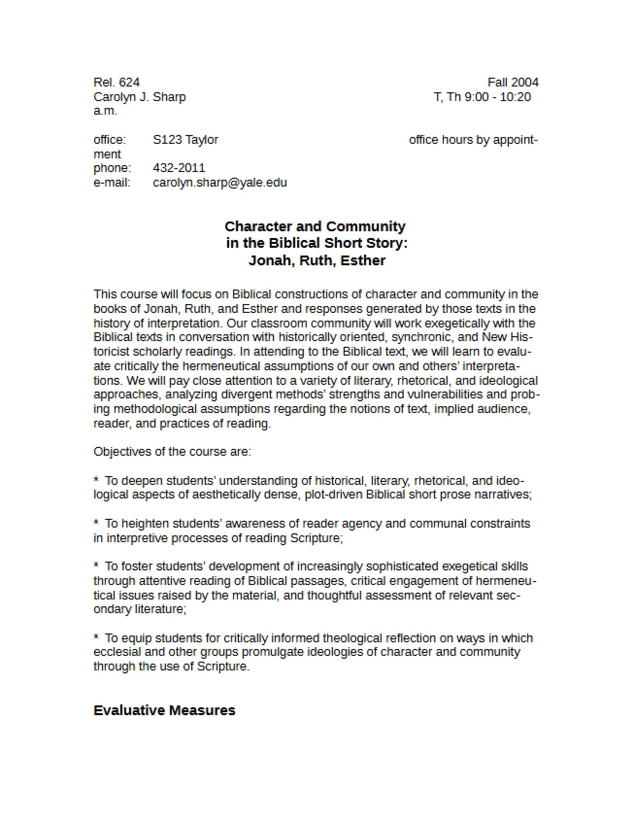 Course Info