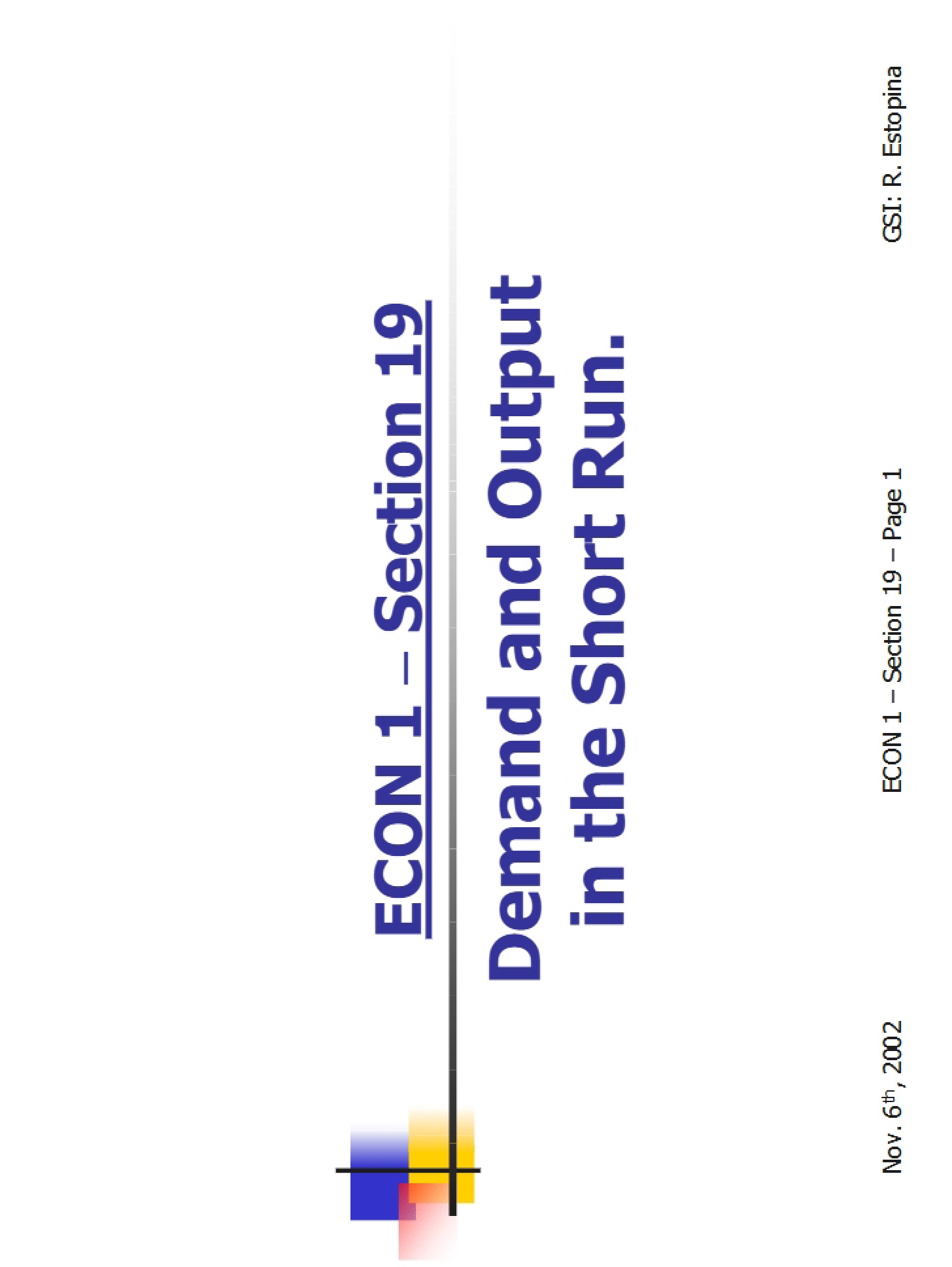 Section 19 (Econ 1)