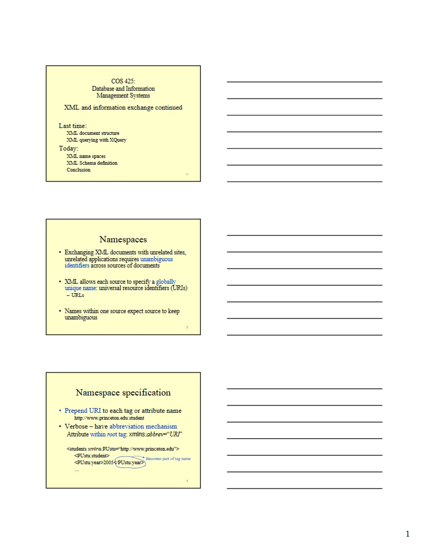 Information Exchange via XML