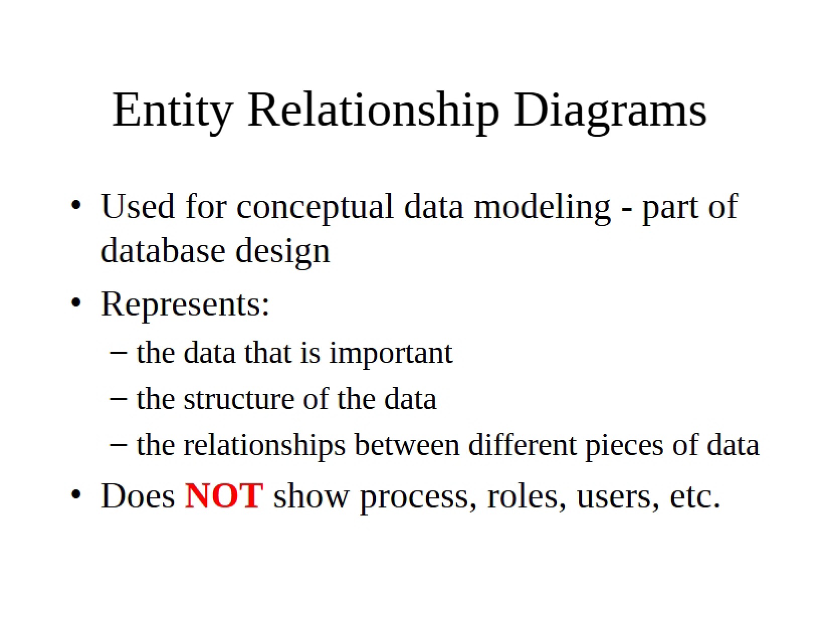 Diagrams Entity Relationships