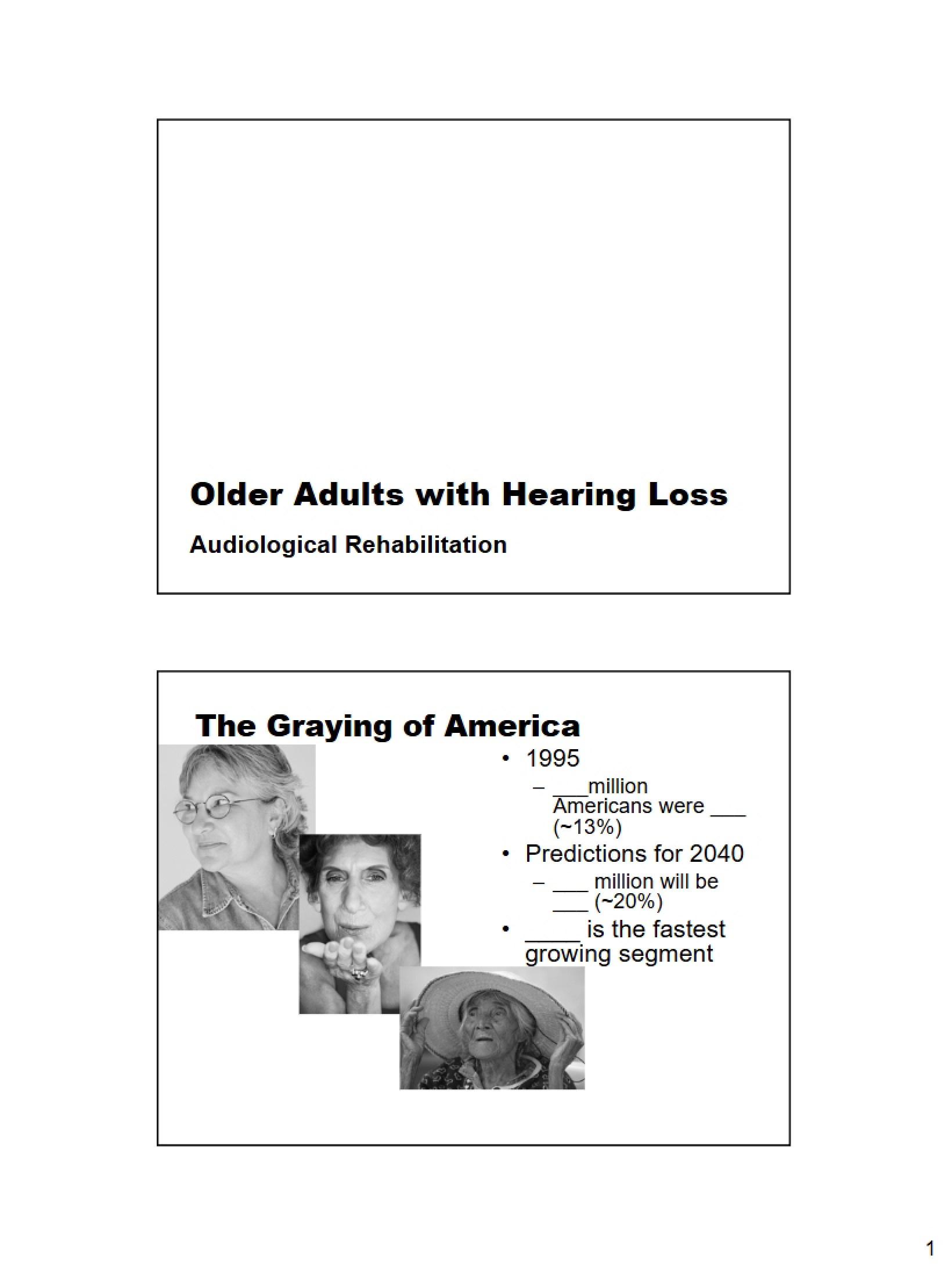 Hearing Loss in Older Adults