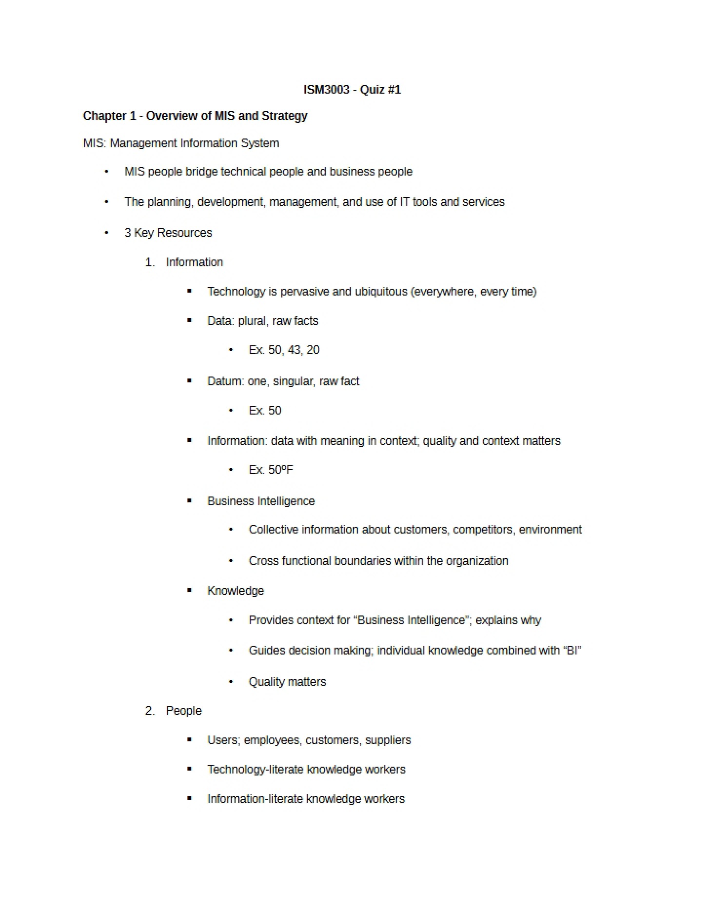 Initial Subject Quiz