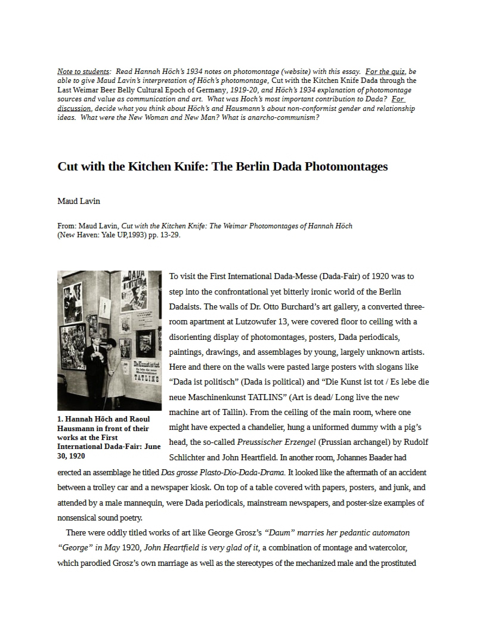 Photomontages of Berlin Dada