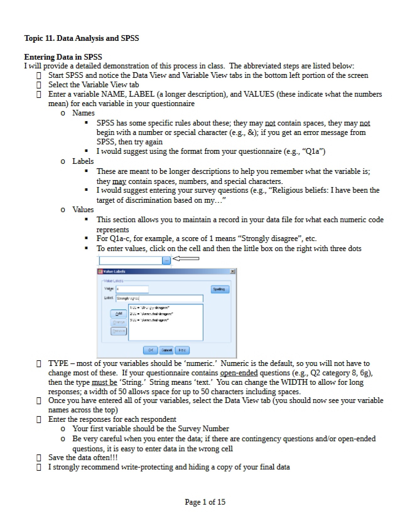 SPSS and Data Analysis