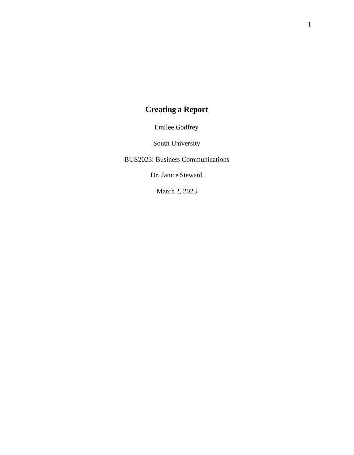 How to Create a Report