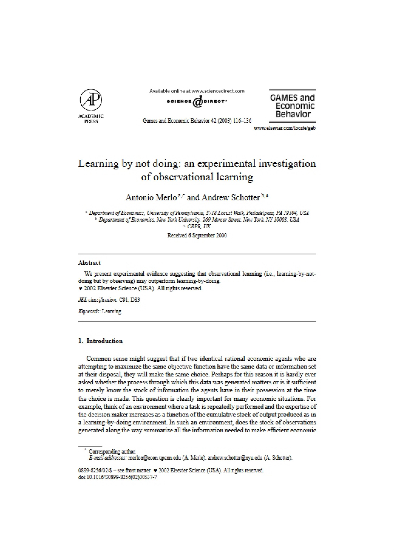 Passive Learning: Knowledge Without Action