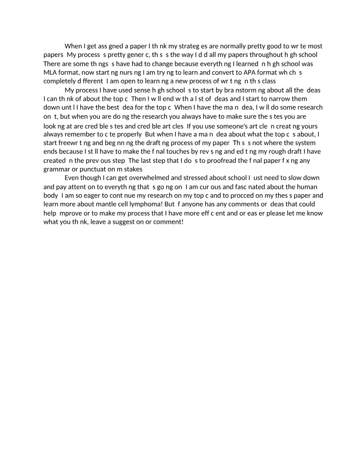 Writing Strategies - APA Format, Research Tips, and Personal Process