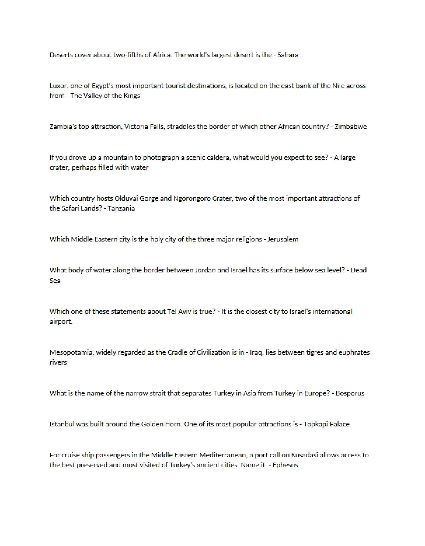 Knowledge Check Assessment