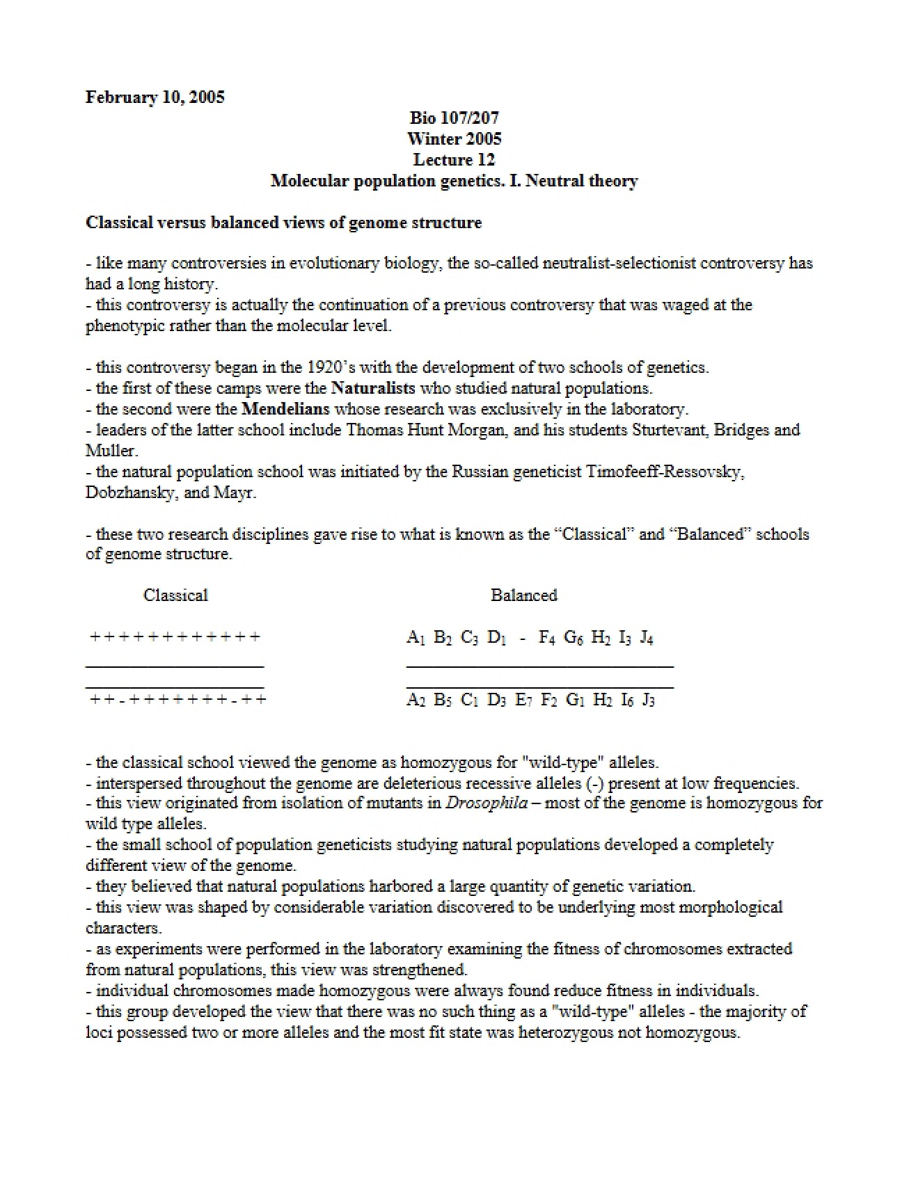 Introduction to Neutral Theory