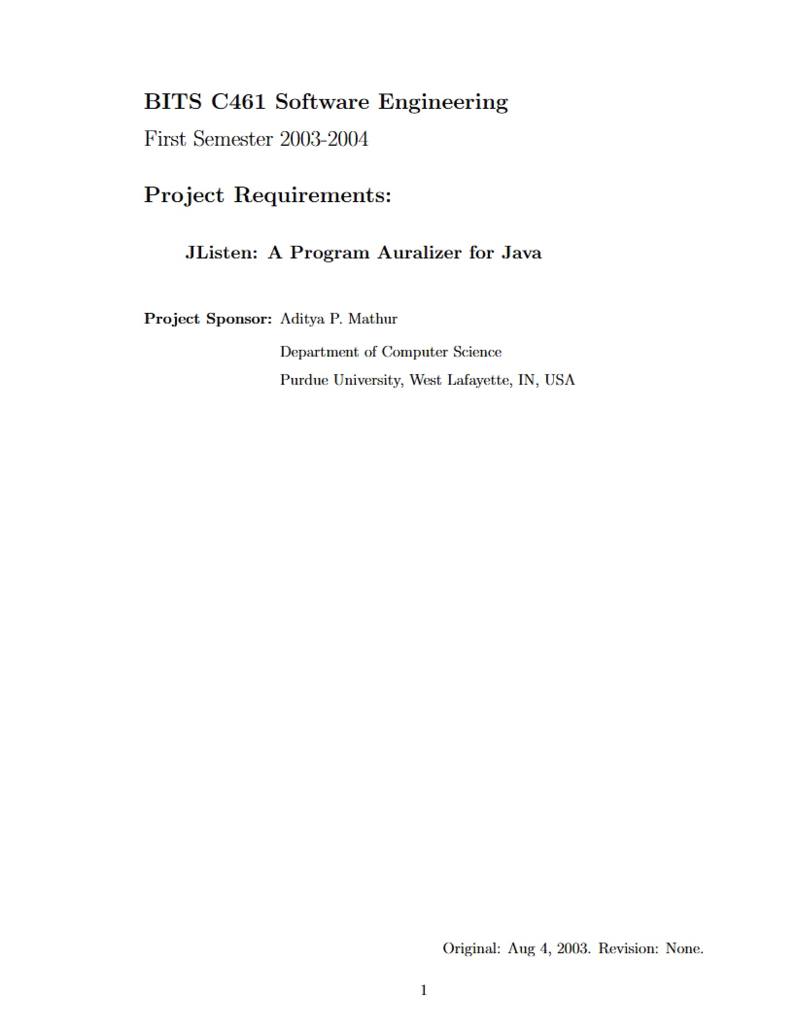 Engineering of Software