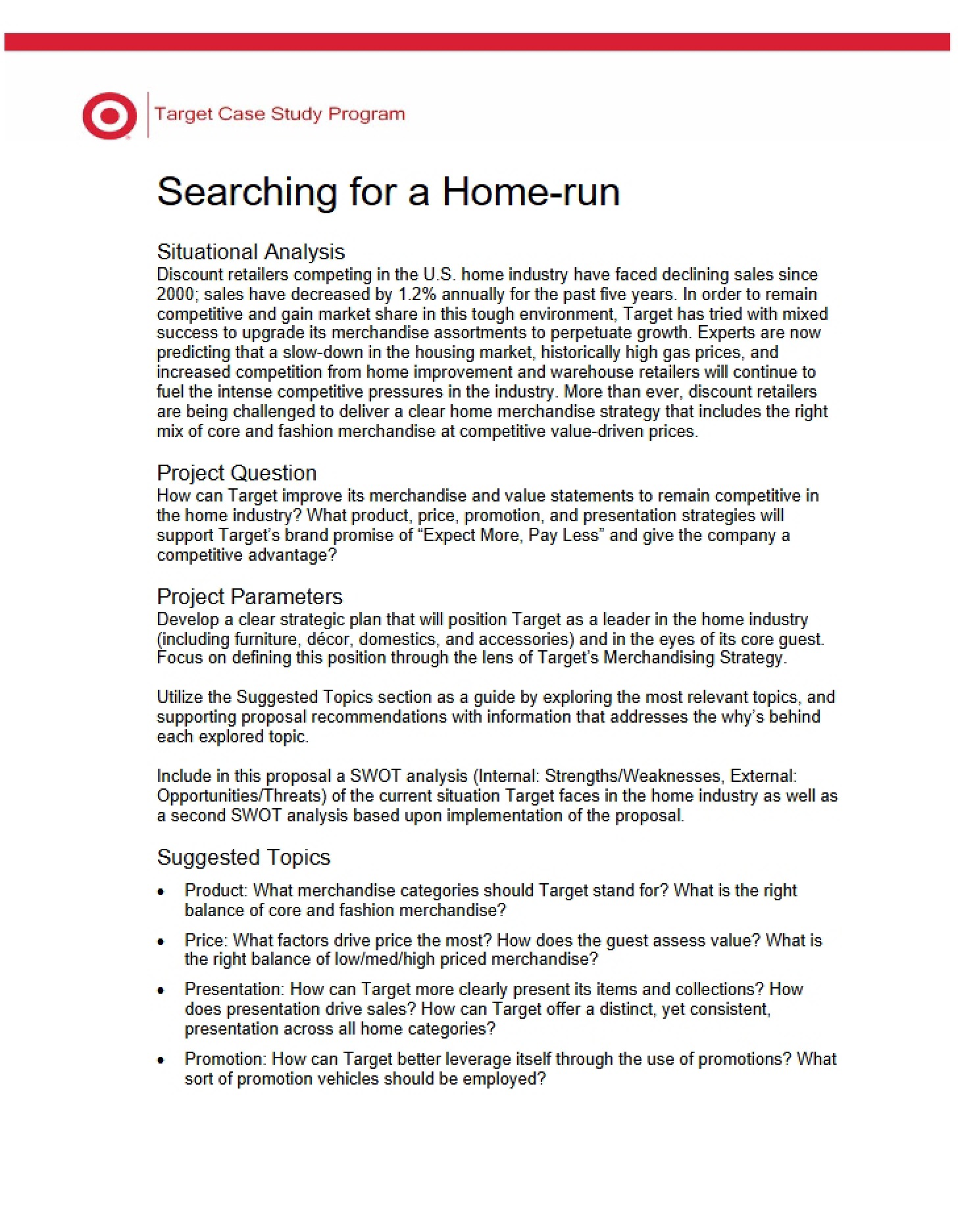 Home-run Search Strategy