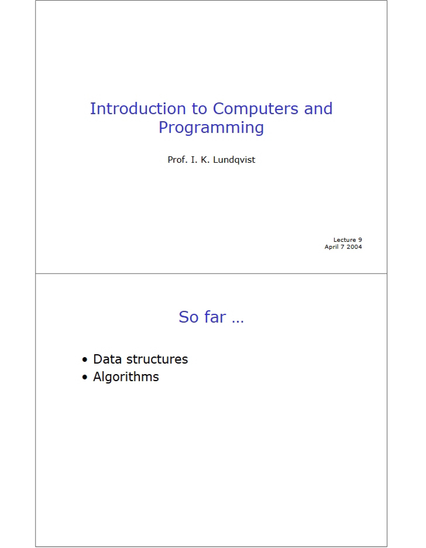 Computing Intro