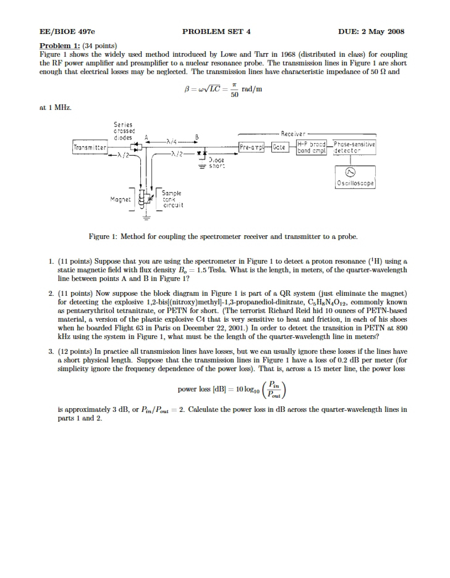 Fourth Problem Set