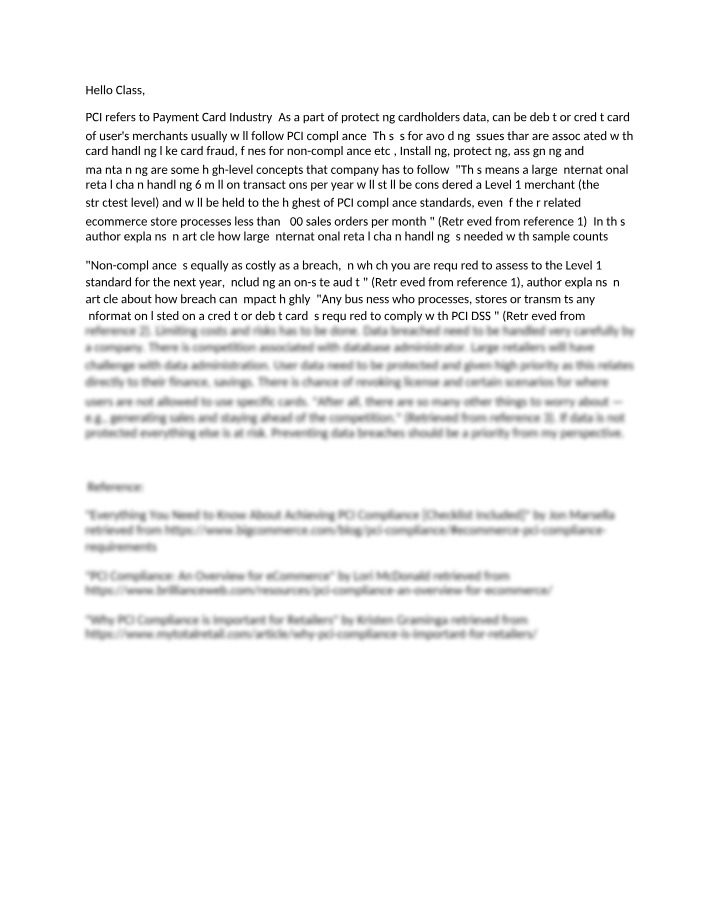 Overview of PCI Compliance