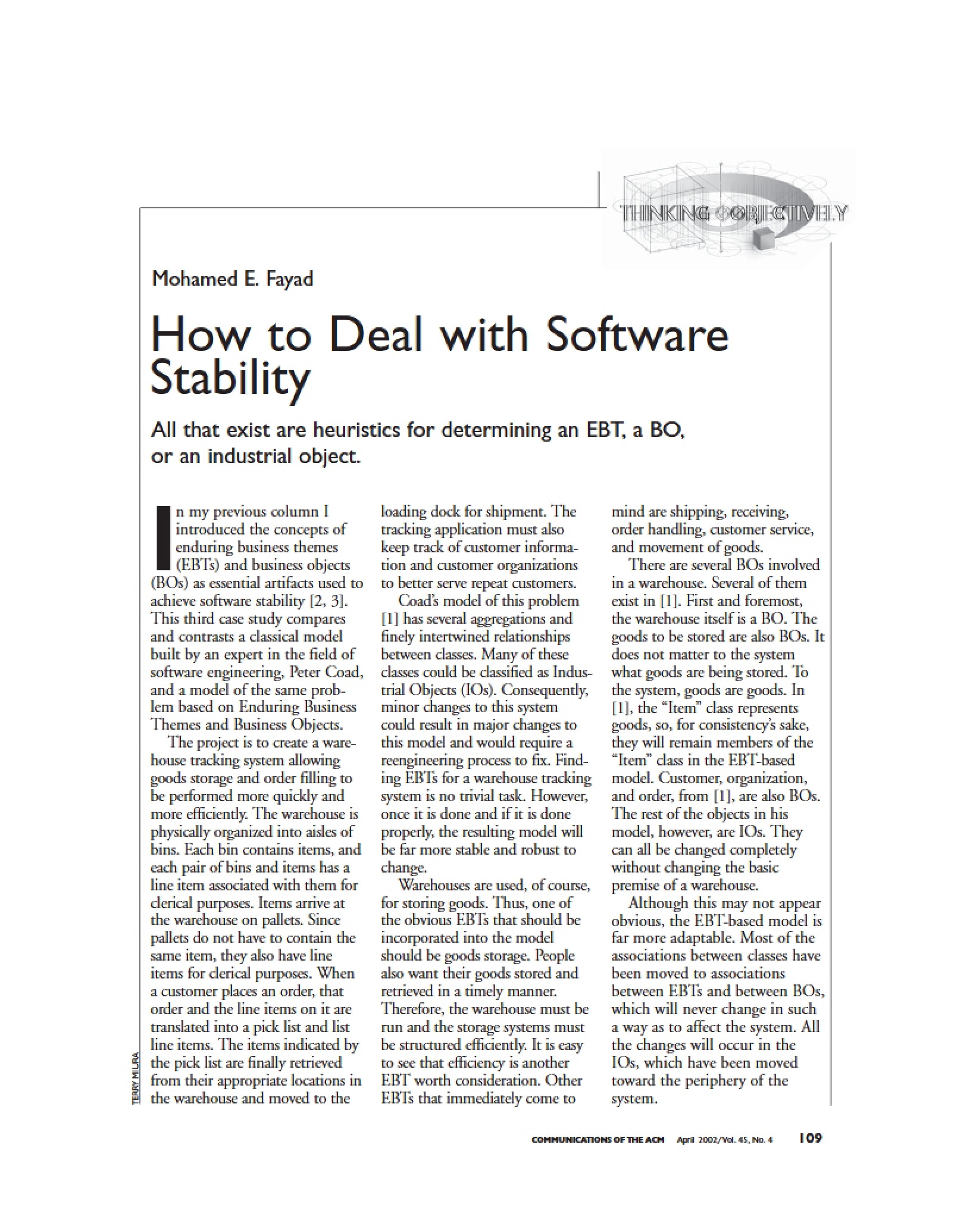 Stability in Software