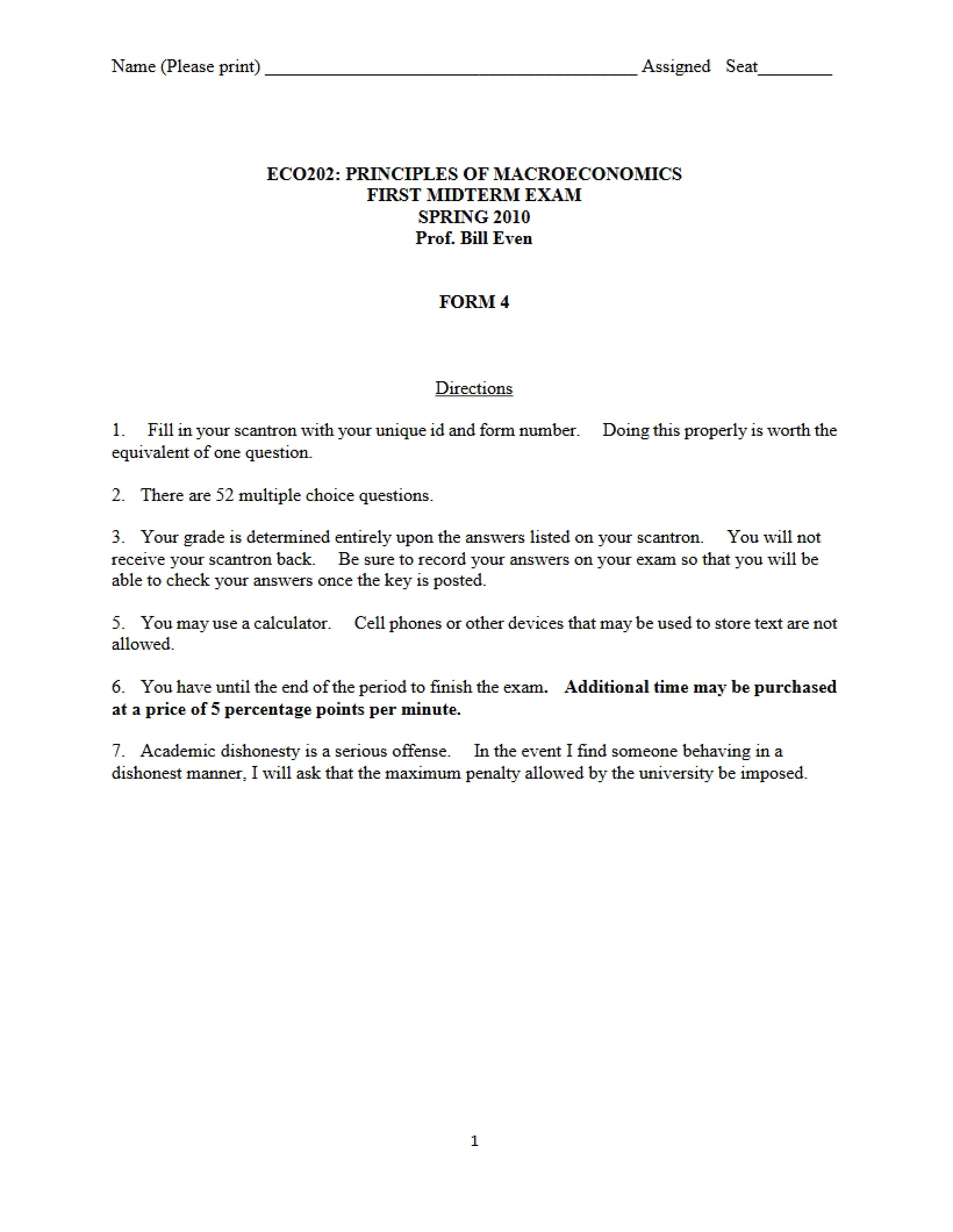 Macroeconomics Test