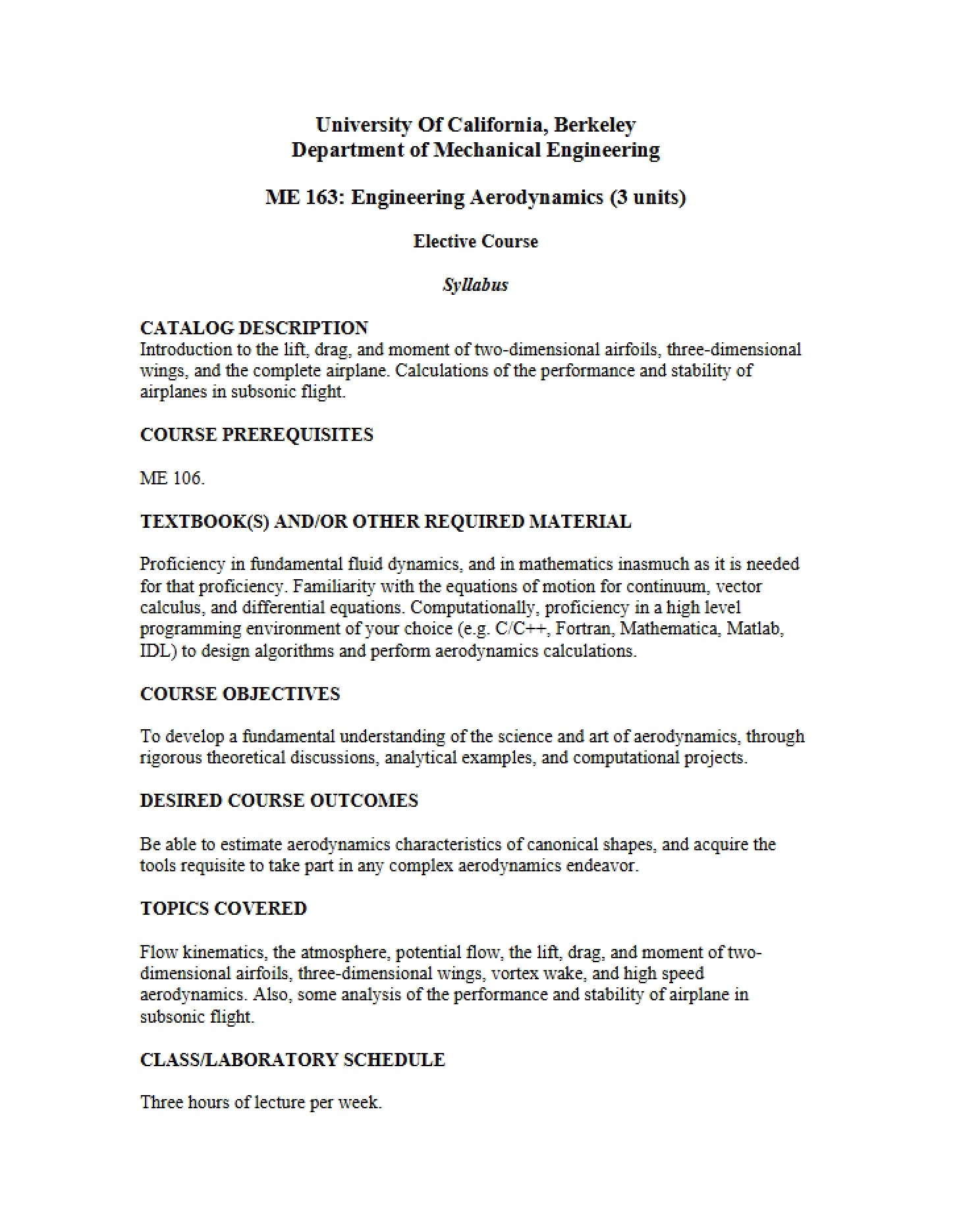 Course Syllabus