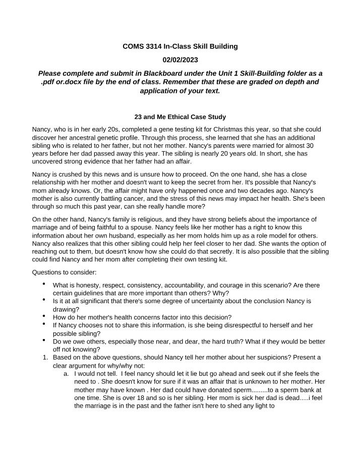 COMS2310 - In Class Activity 2