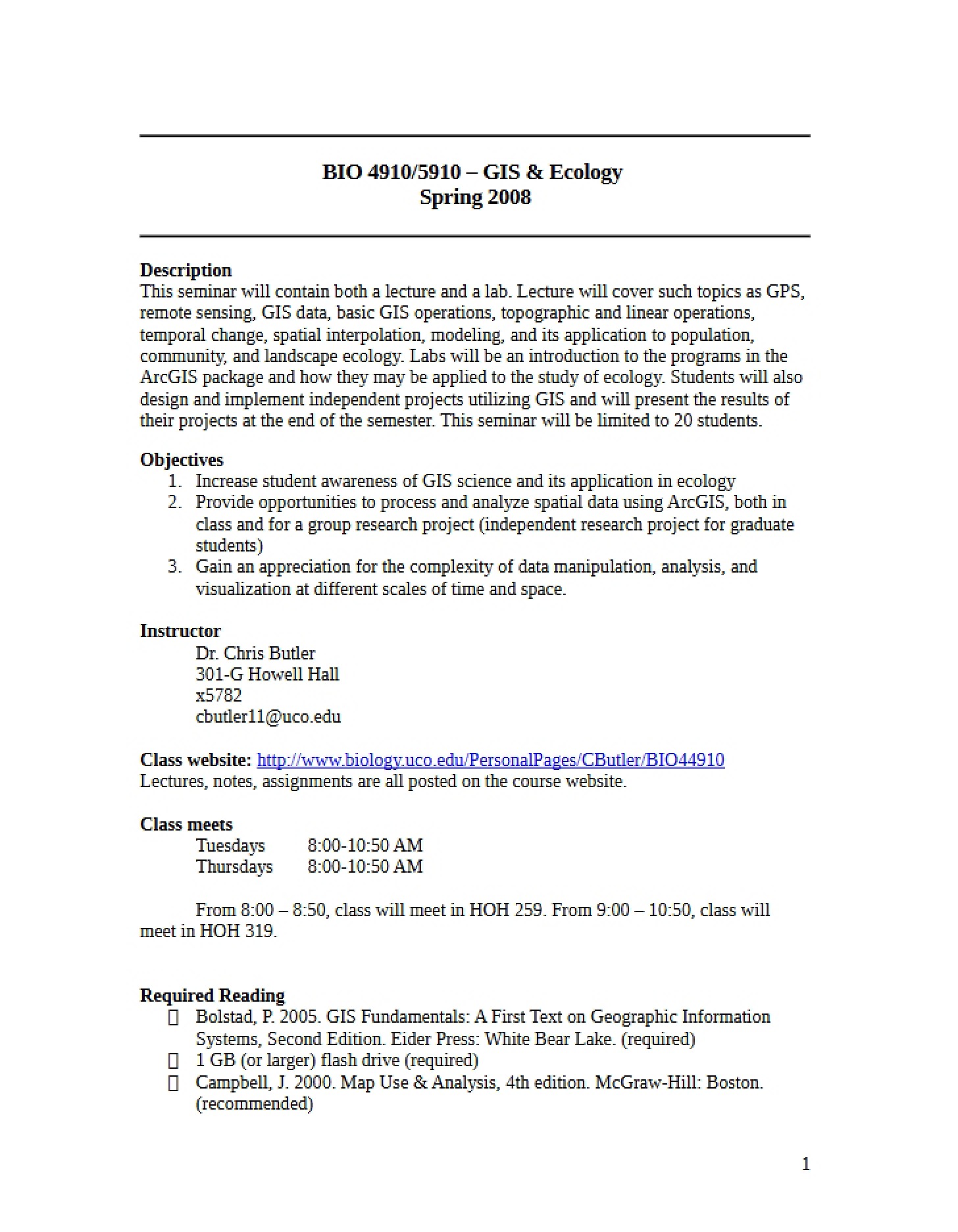 Course Info