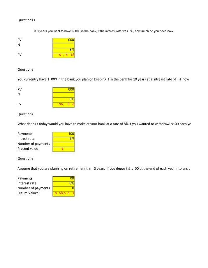 Present Value Calculation - $5000 in 3 Years