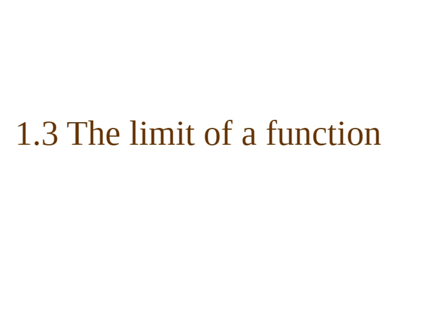 Function Limits
