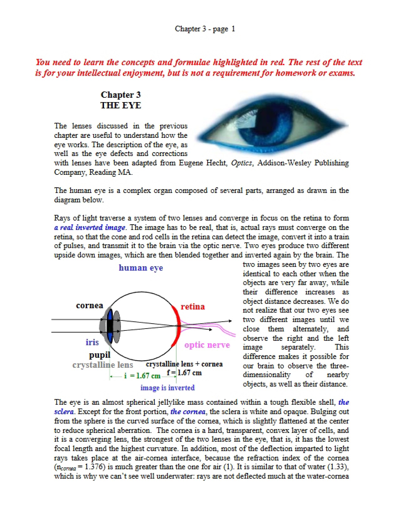 Eye (Chapter 3)