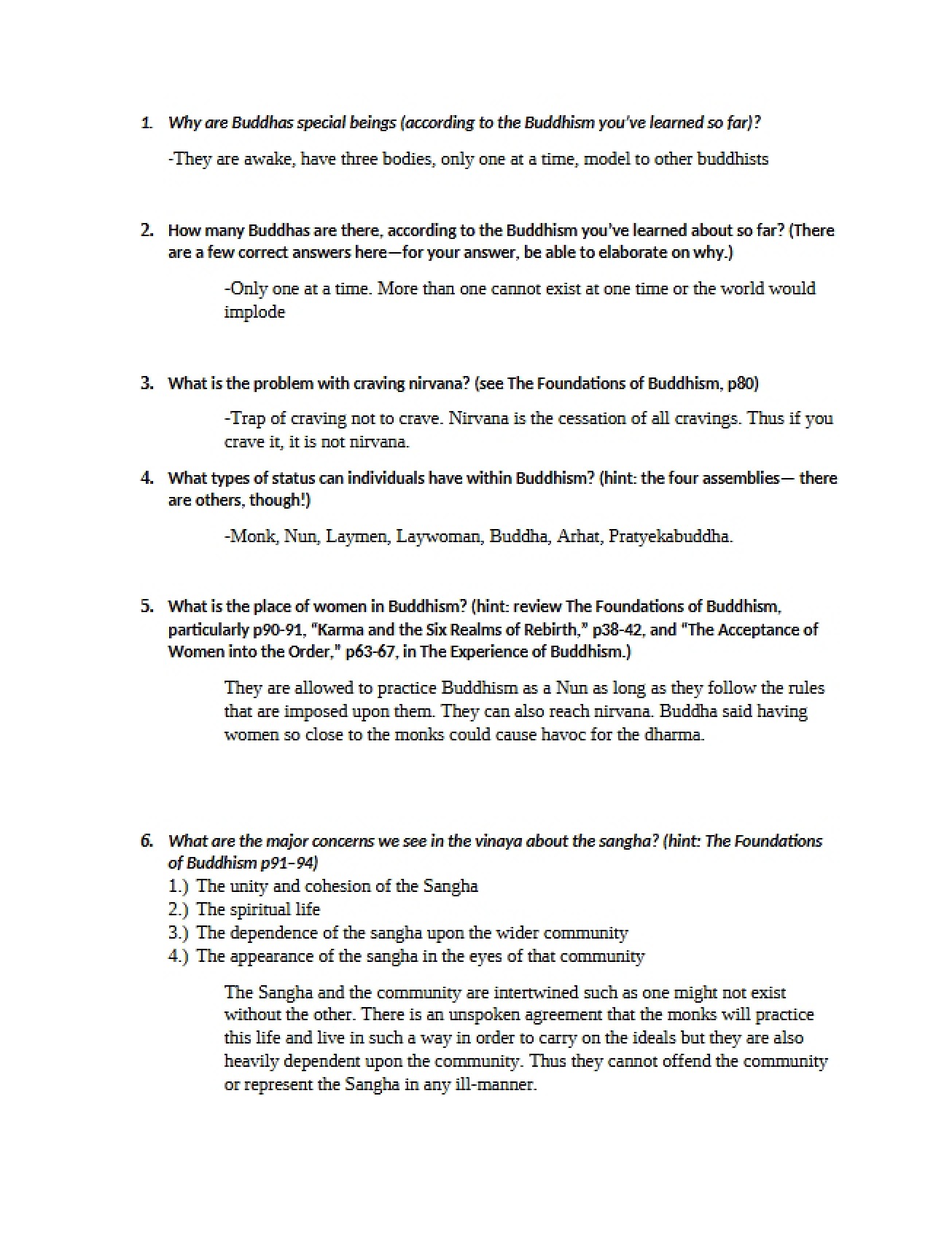 Buddhism Study Reference