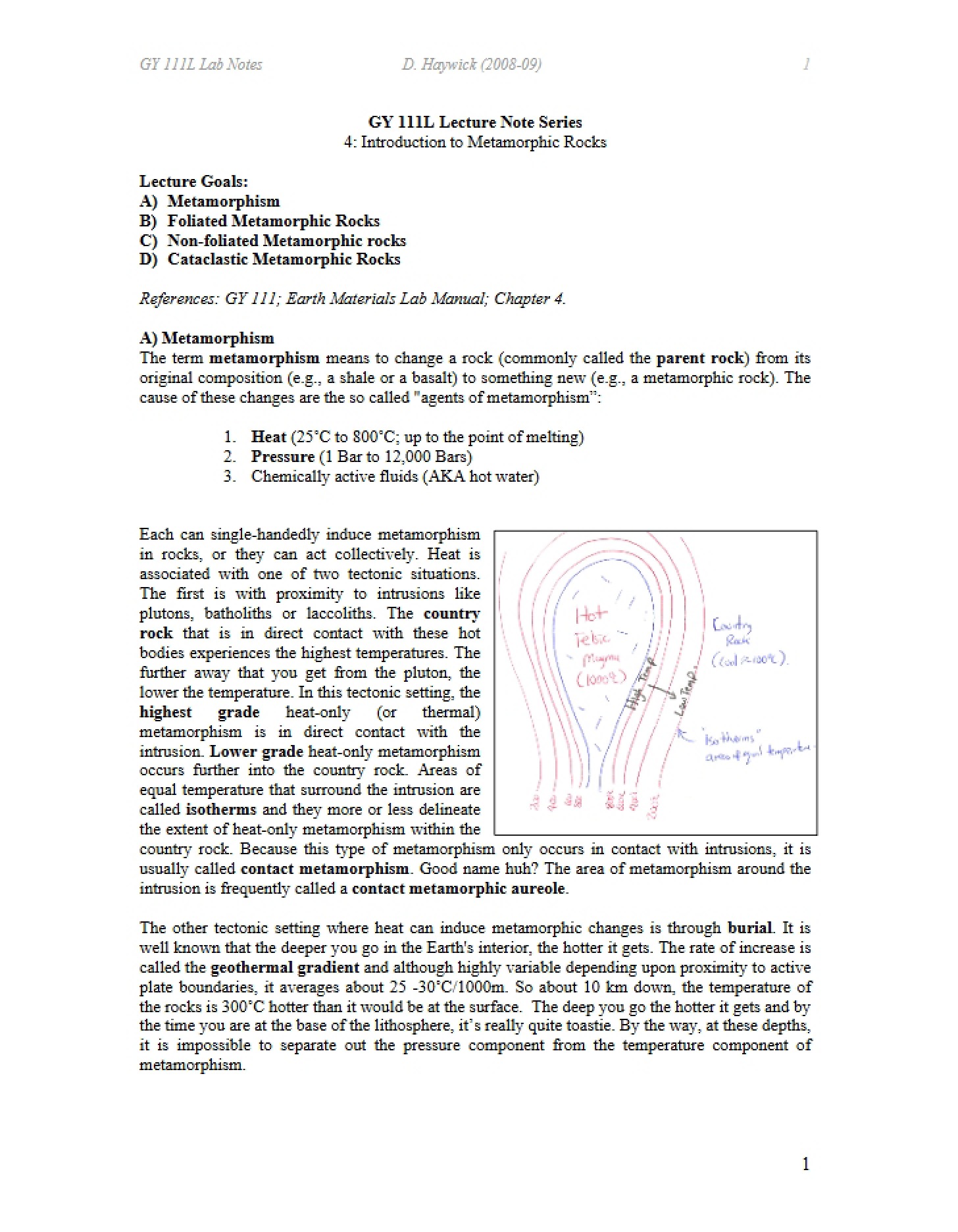 Intro to Metamorphic Rocks Series 4 (GY 111L)