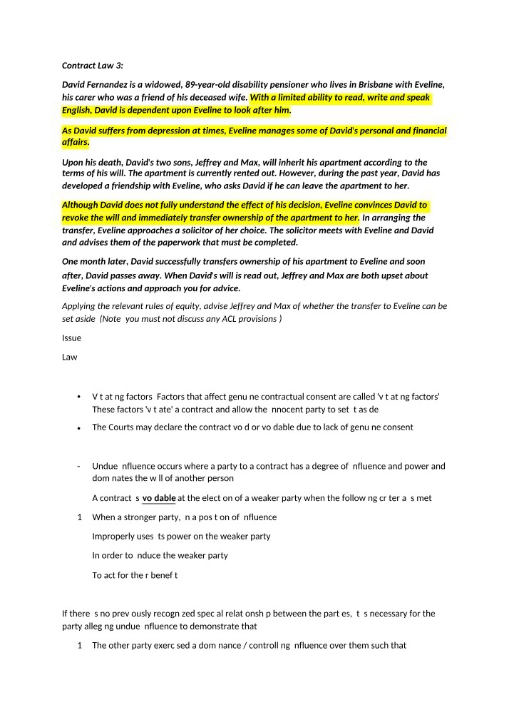 Contract Law - Part 3