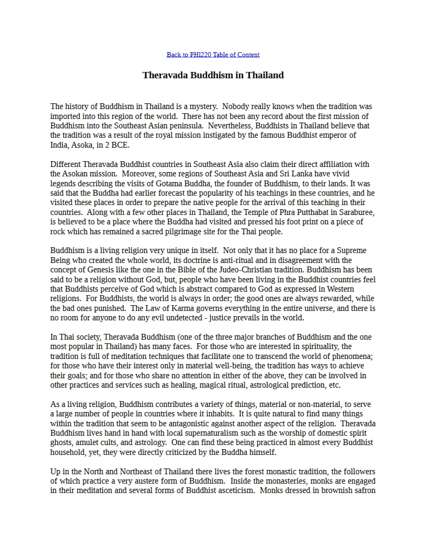 Thailand's Theravada Buddhism