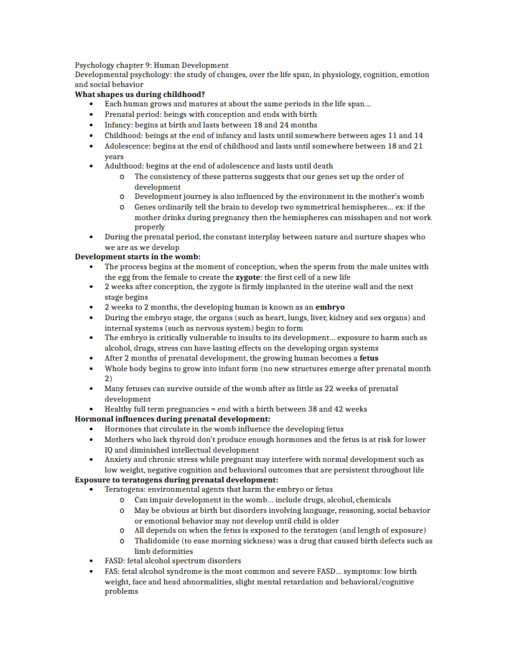 Ninth Chapter Psychology Notes