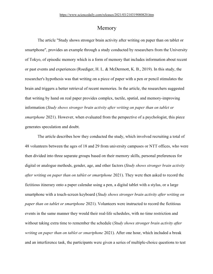 Writing on Paper