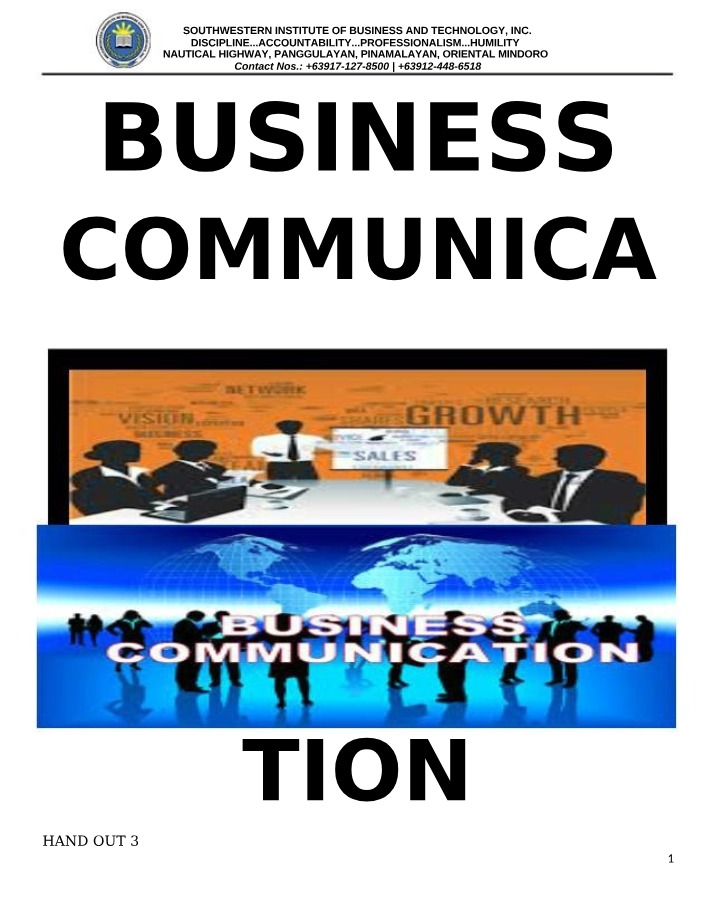 Business Communication Course Resource