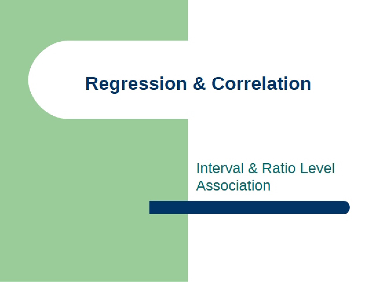 Correlation and Regression Methods