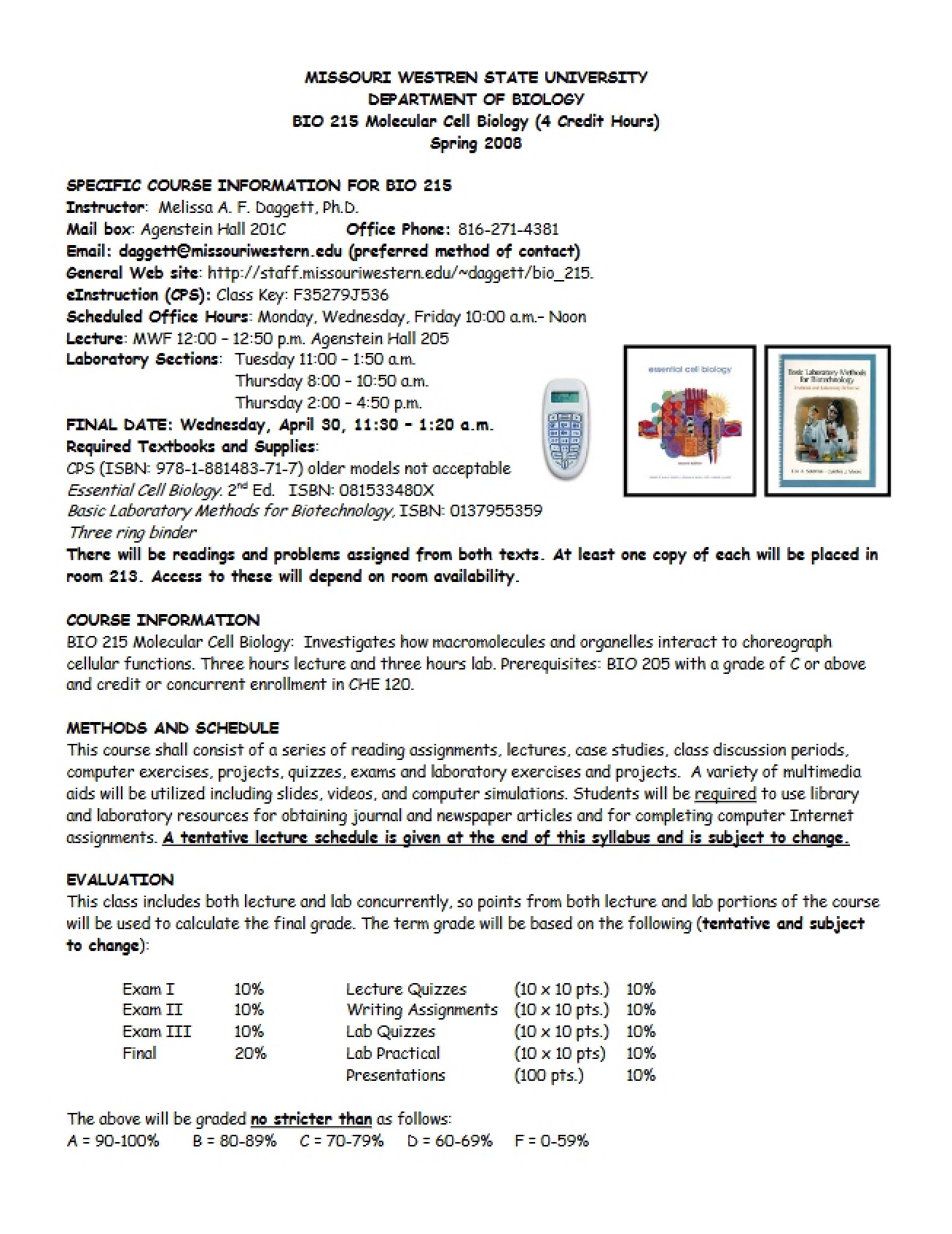 Bio 215 Syllabus