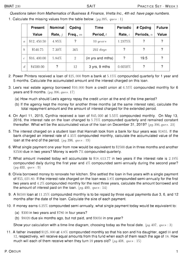 BMAT 230 Practice Questions for Week 3