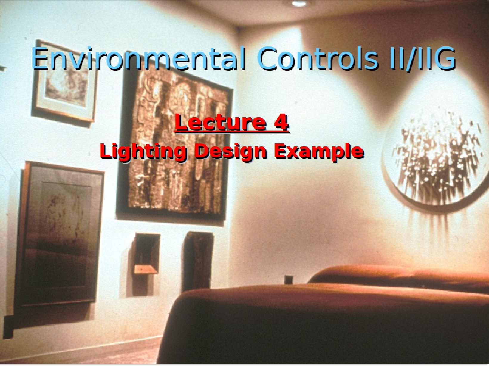 Design of Lighting Systems