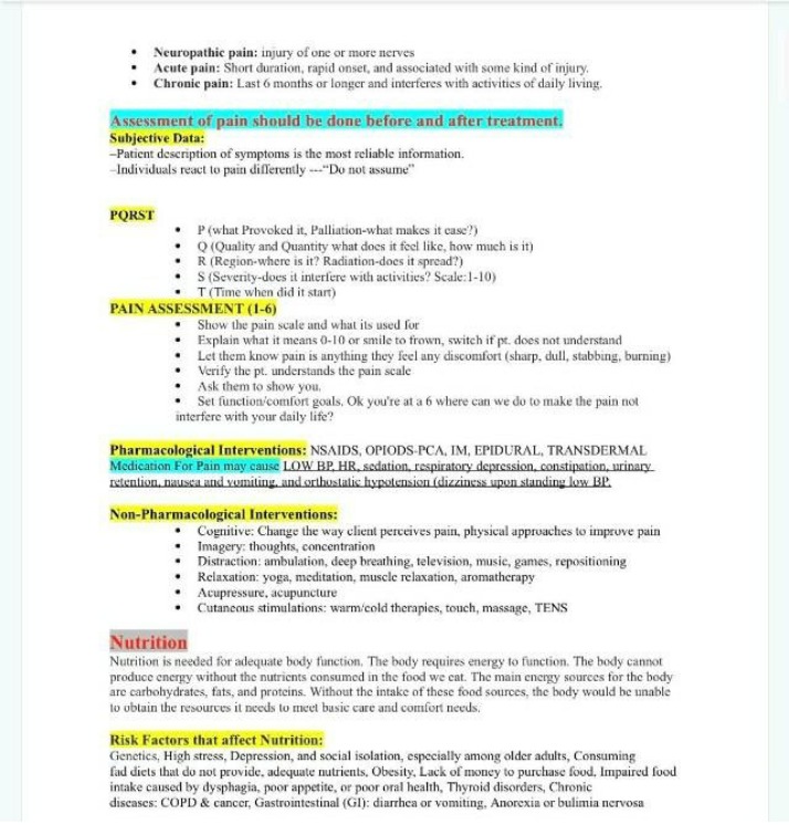 Neuropathic Pain Assessment