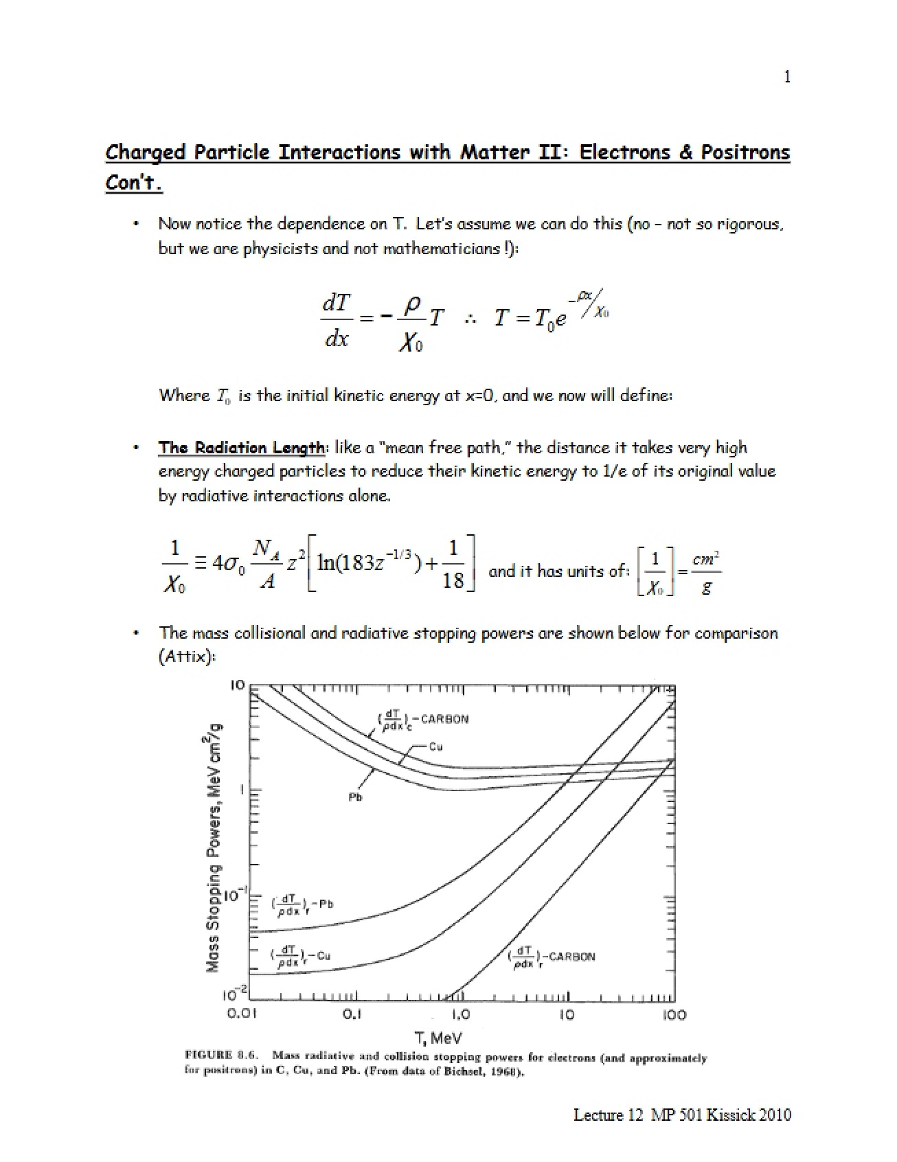 Ninth Lecture