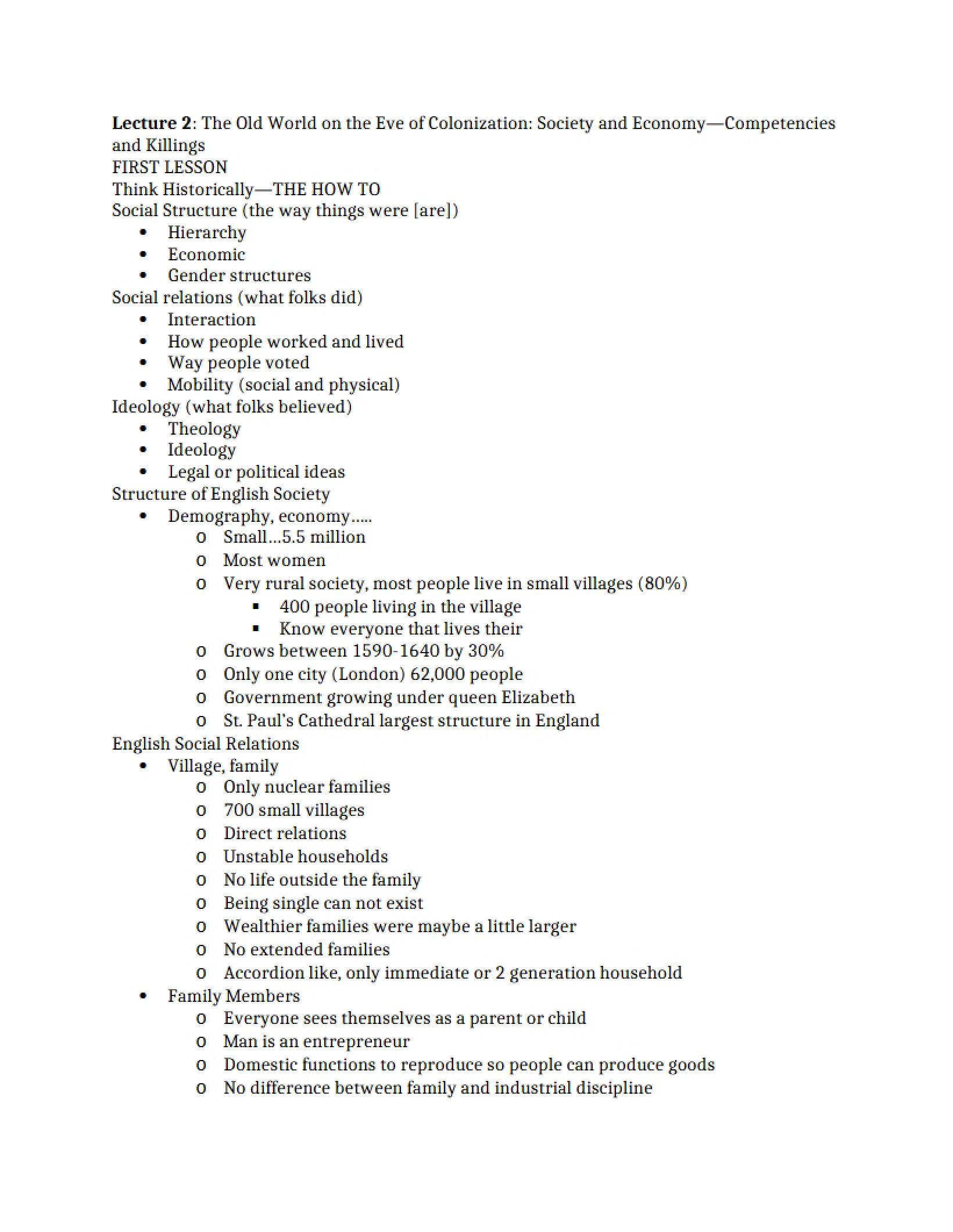 General Lecture Notes