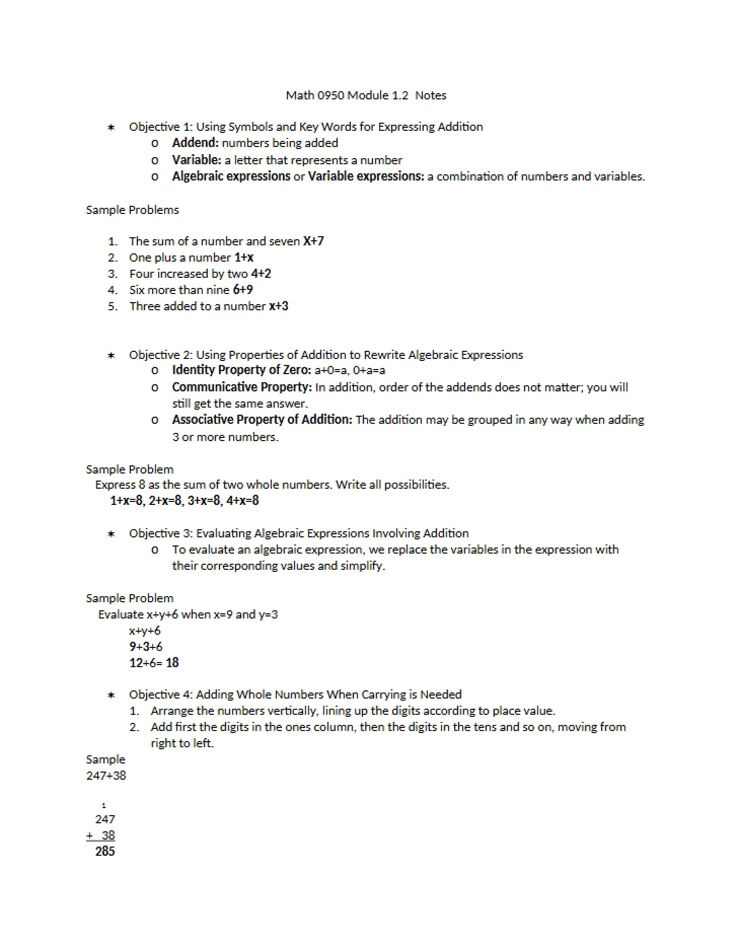 Module 1.2 Class Notes