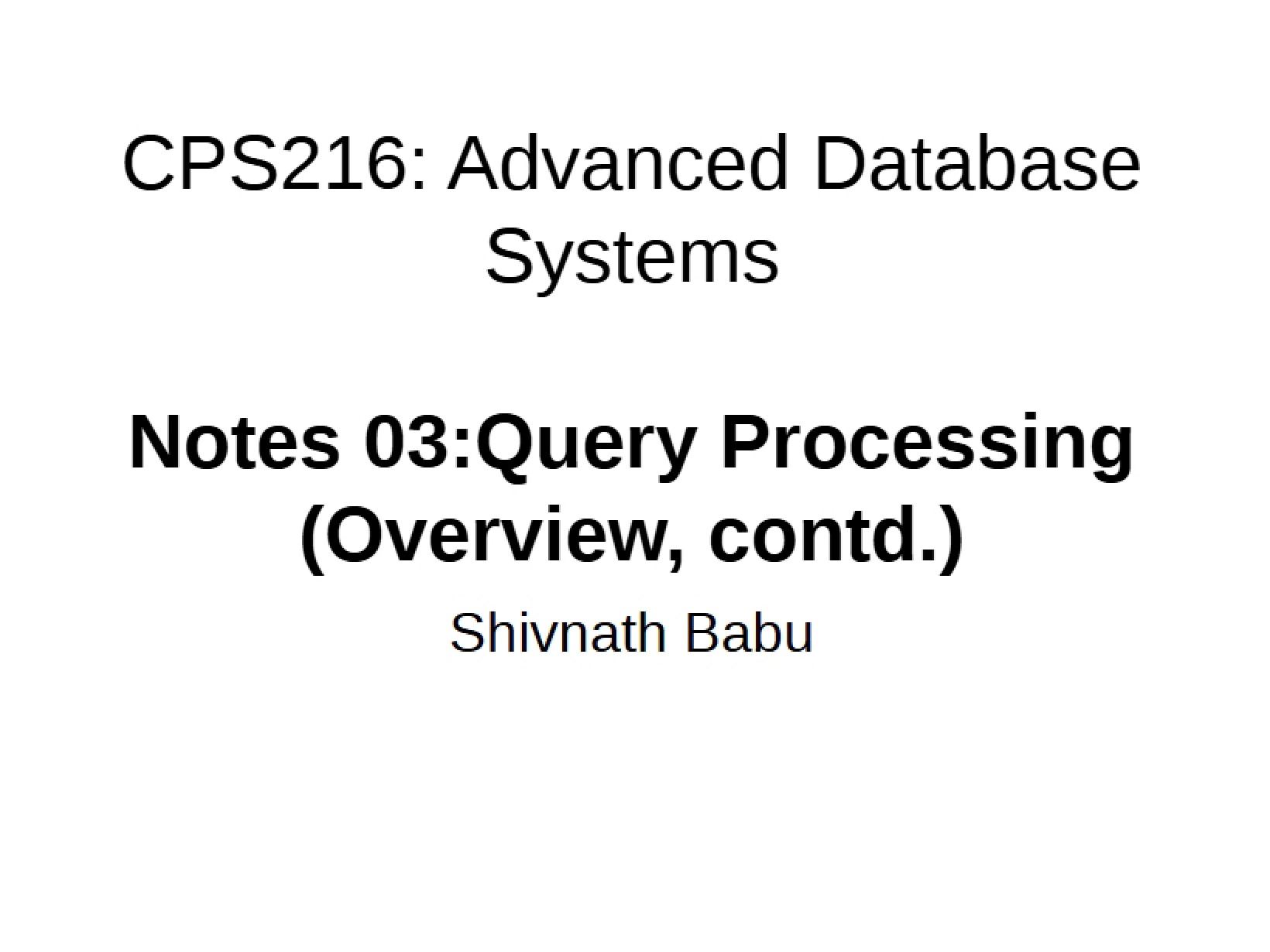 DB Systems (Advanced)