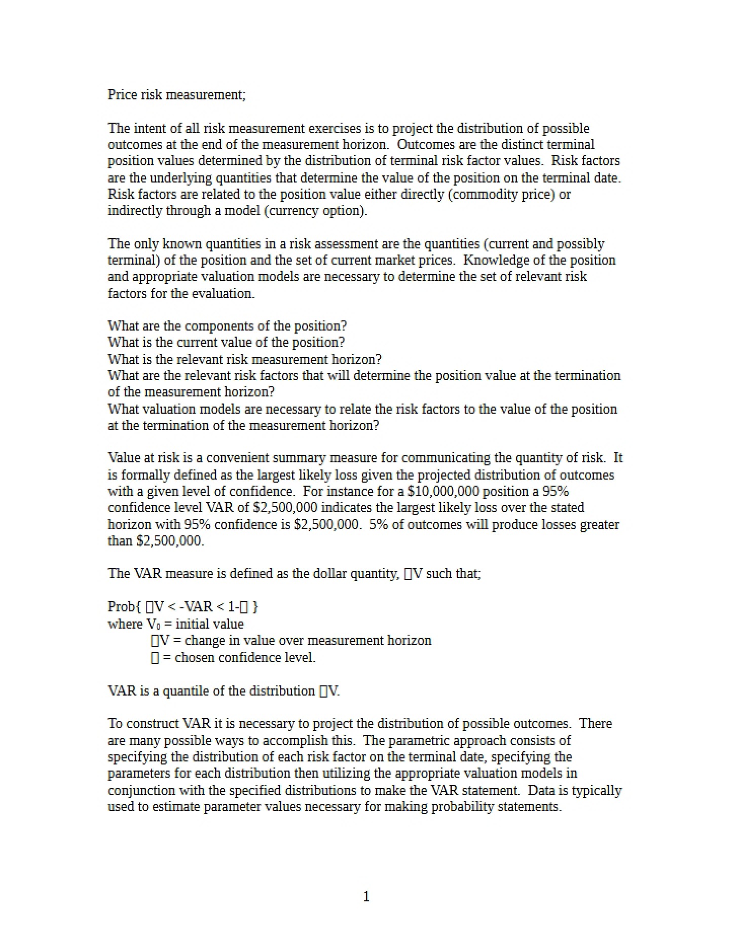 Class Lecture Notes