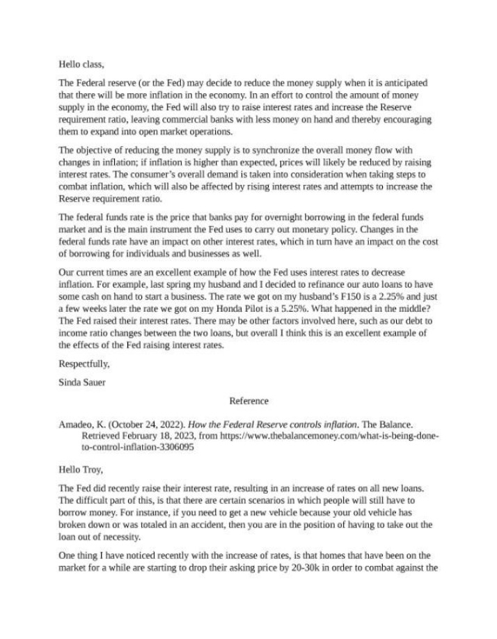 Discussion for Unit 7