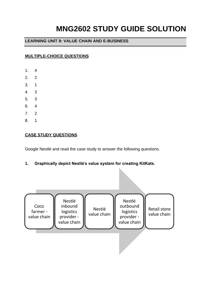 MNG2602 Study Guide - Solutions