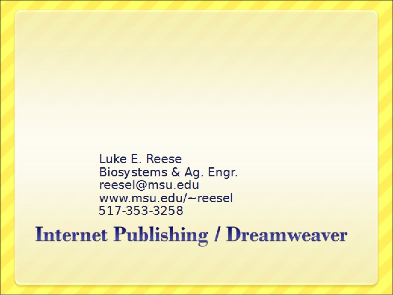 Publishing on the Internet