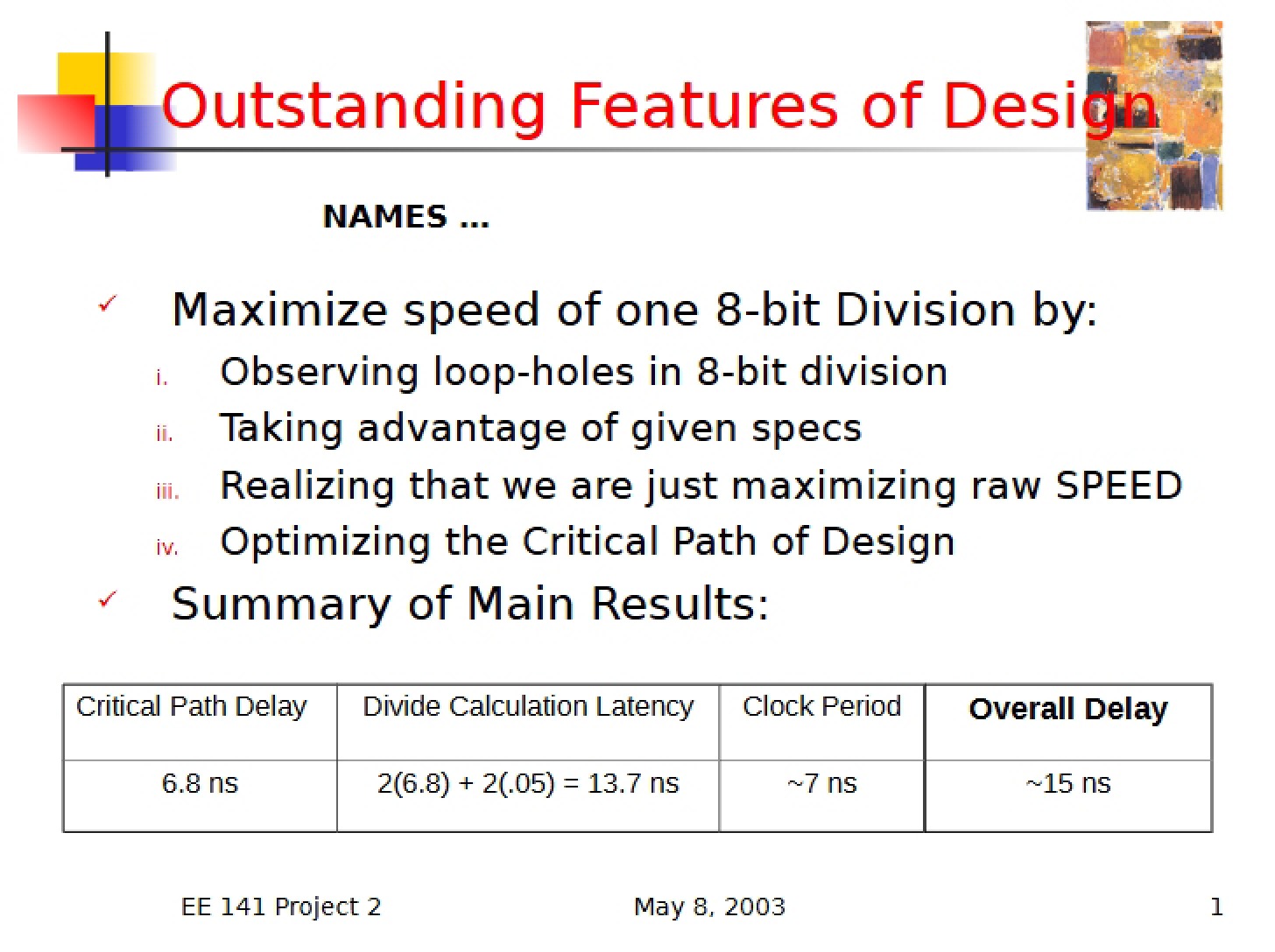 Example 1 Project 2