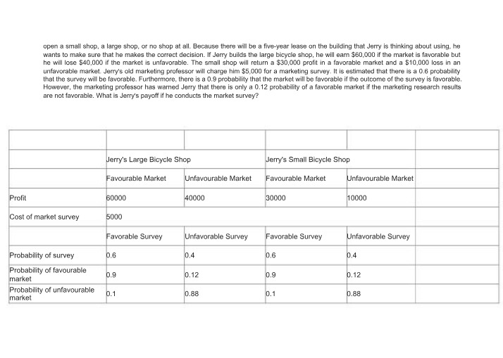 Jerry's Payoff - Large Size Analysis